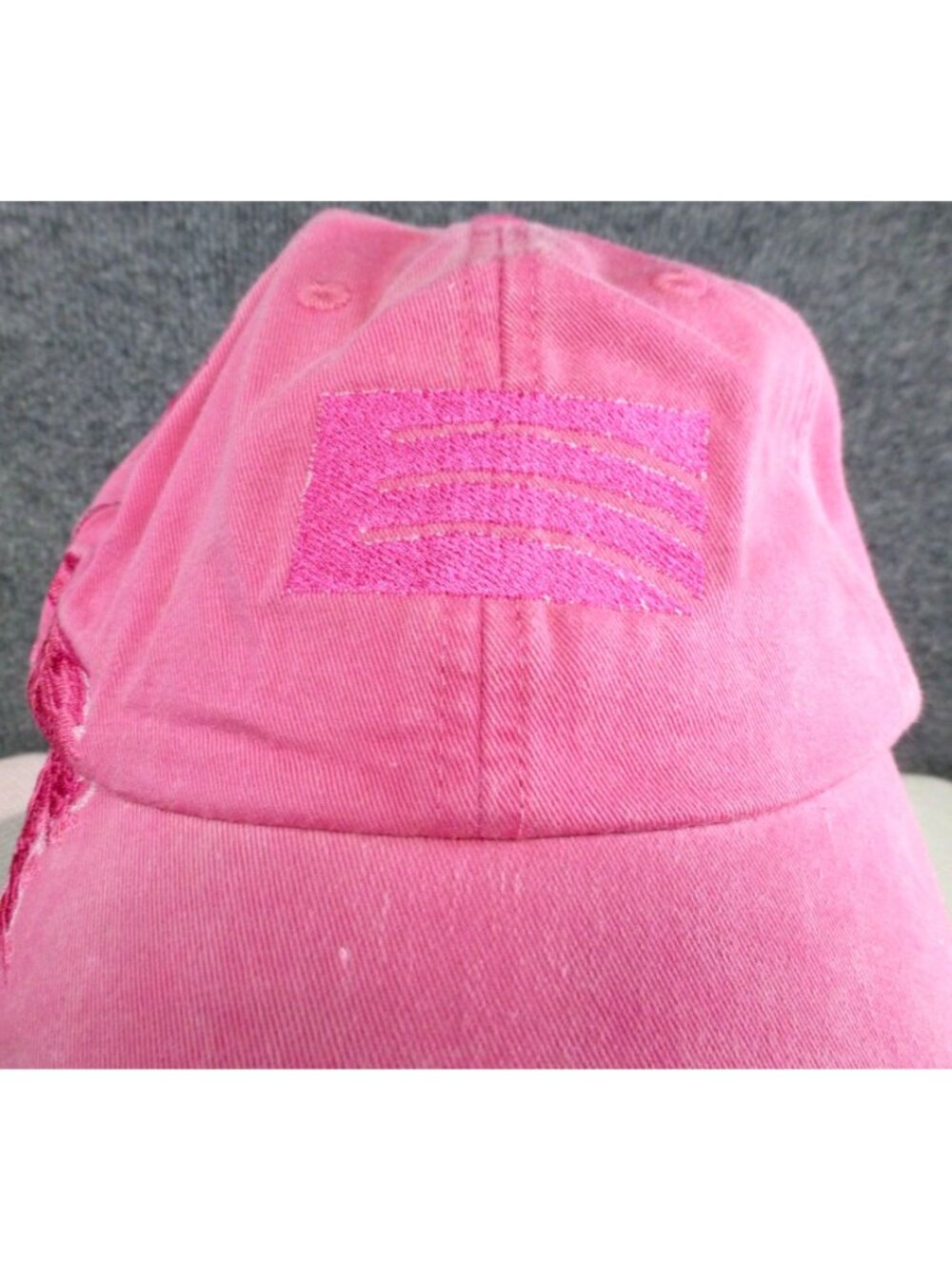 Adams Pink Cool-Crown Cotton Embroidered Baseball Cap With Palm Tree Design - Picture 3 of 12